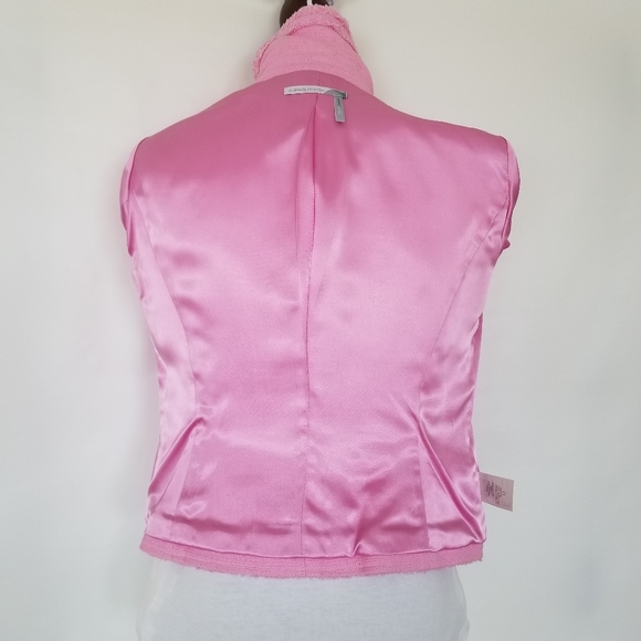 ✅911A NWOT Classiques Entier Pink Fringe Jacket PS - Picture 8 of 16